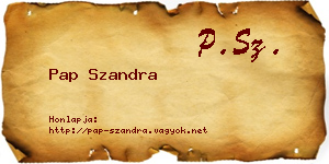 Pap Szandra névjegykártya