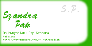 szandra pap business card